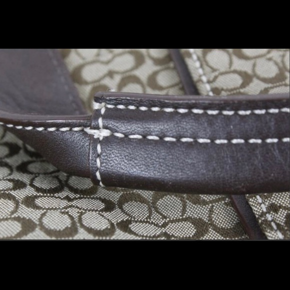 Coachđź’ĄVINTAGE~RAREđź’ĄBrown Monogram Extra Large Laptop Carrier - Picture 3 of 7